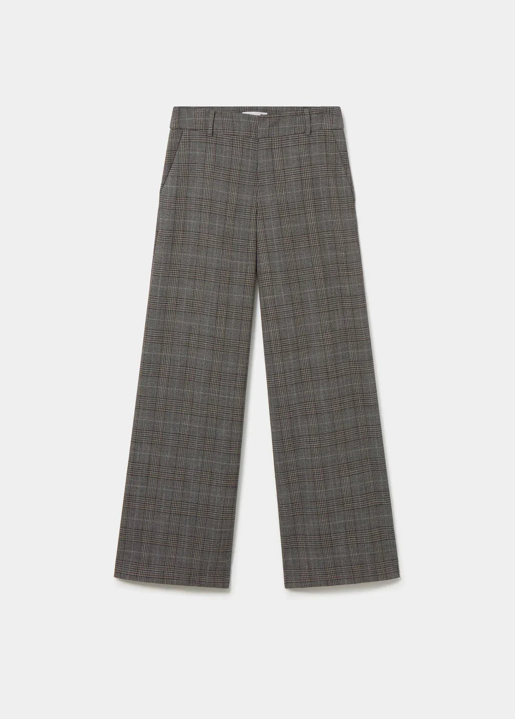 מכנסיים מחוייטים קלאסיים בדגם משבצות אפור, אופנה יוקרתית לנשים מבית CHOZEN