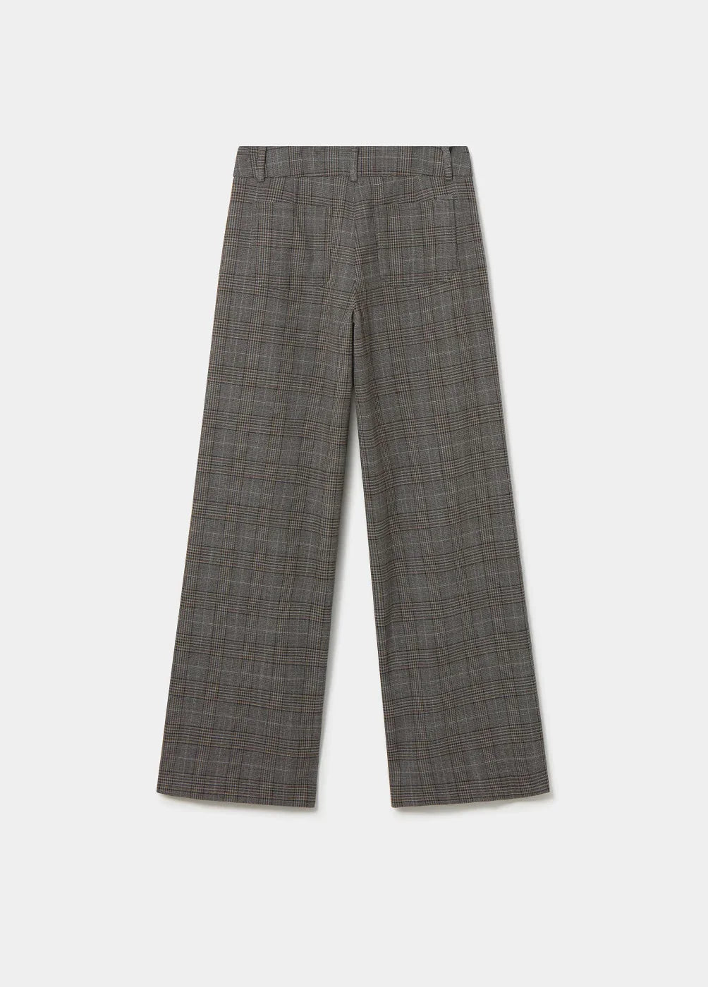 מכנסיים רחבים משובצים אפור לגברים, אופנה אלגנטית מבית CHOZEN