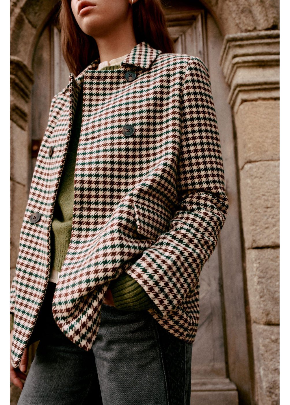 בראוני מעיל מחויט לנשים