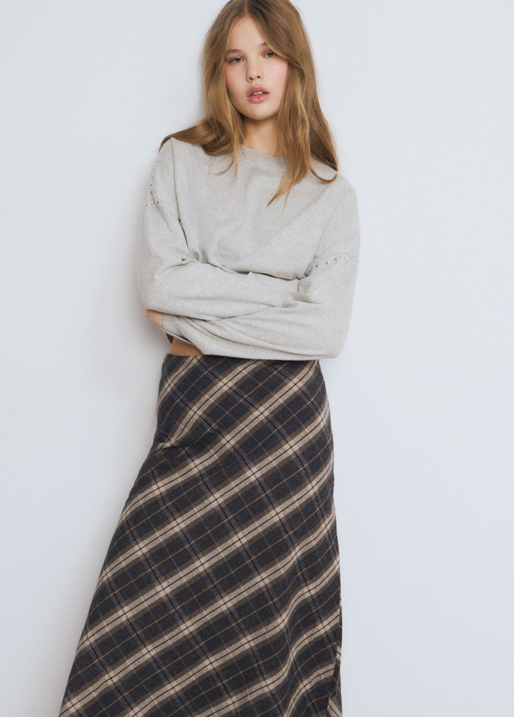 בראוני חצאית מקסי לנשים