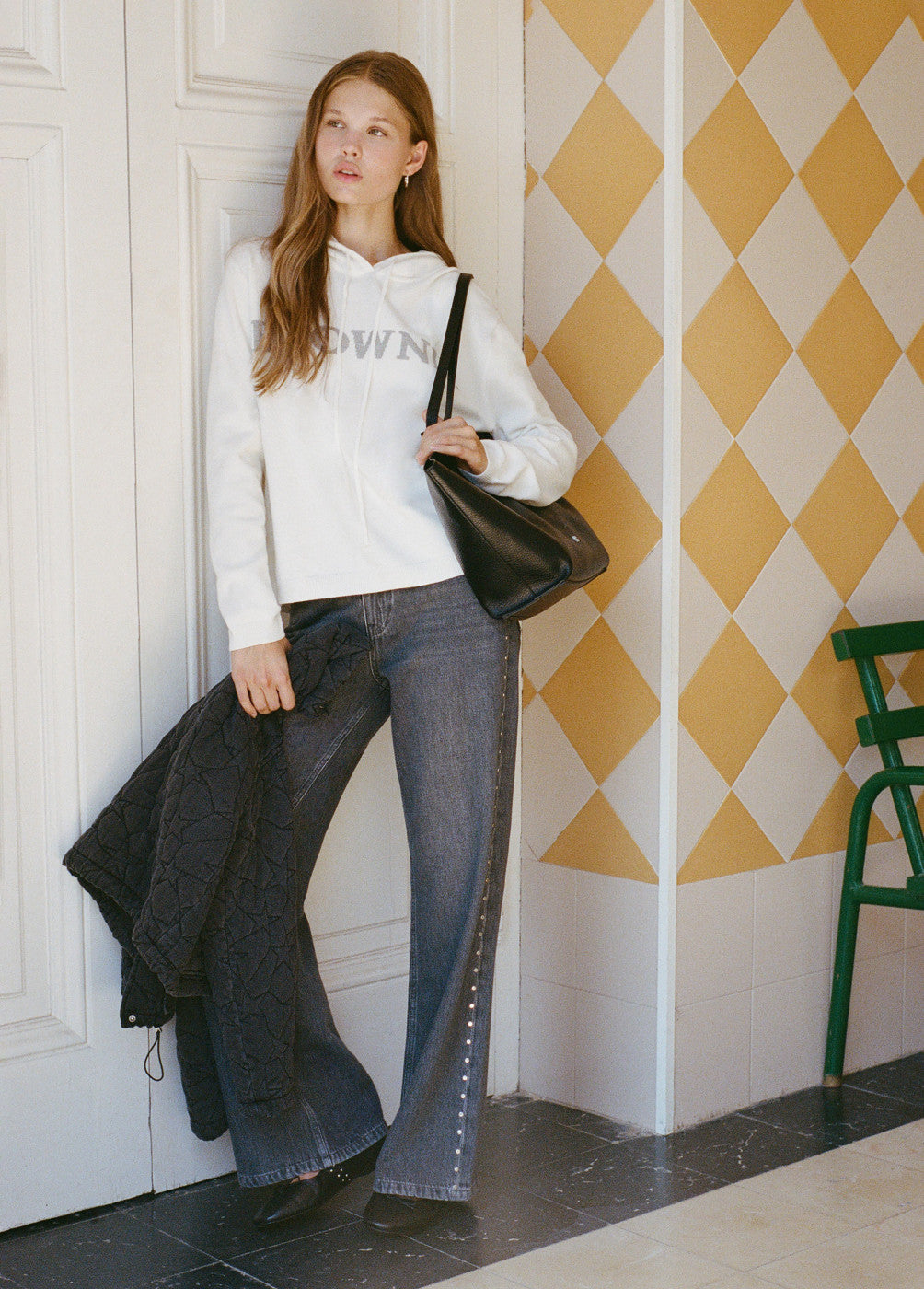 בראוני ג'ינס בגזרה ישרה לנשים