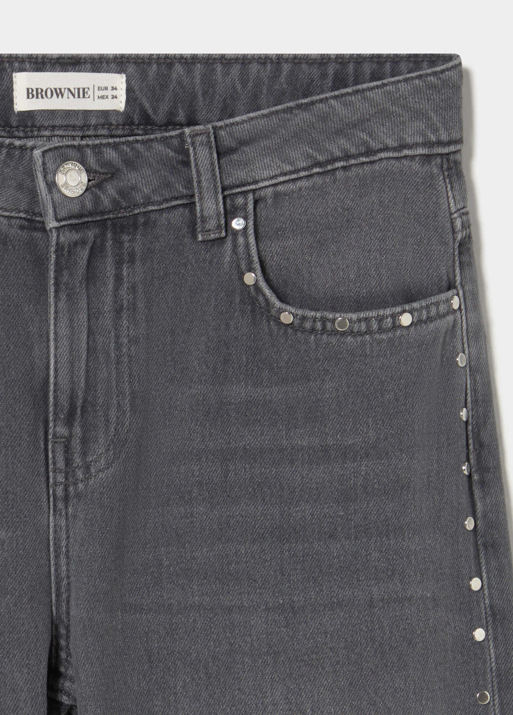 בראוני ג'ינס בגזרה ישרה לנשים