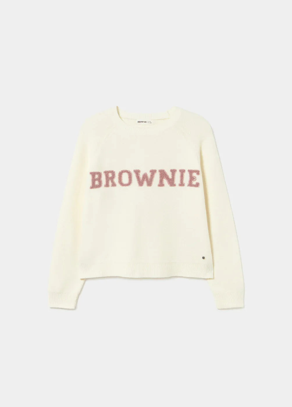 סוודר קרם לנשים עם הדפס BROWNIE במרכז, אופנה מהמותגים המובילים ב-CHOZEN