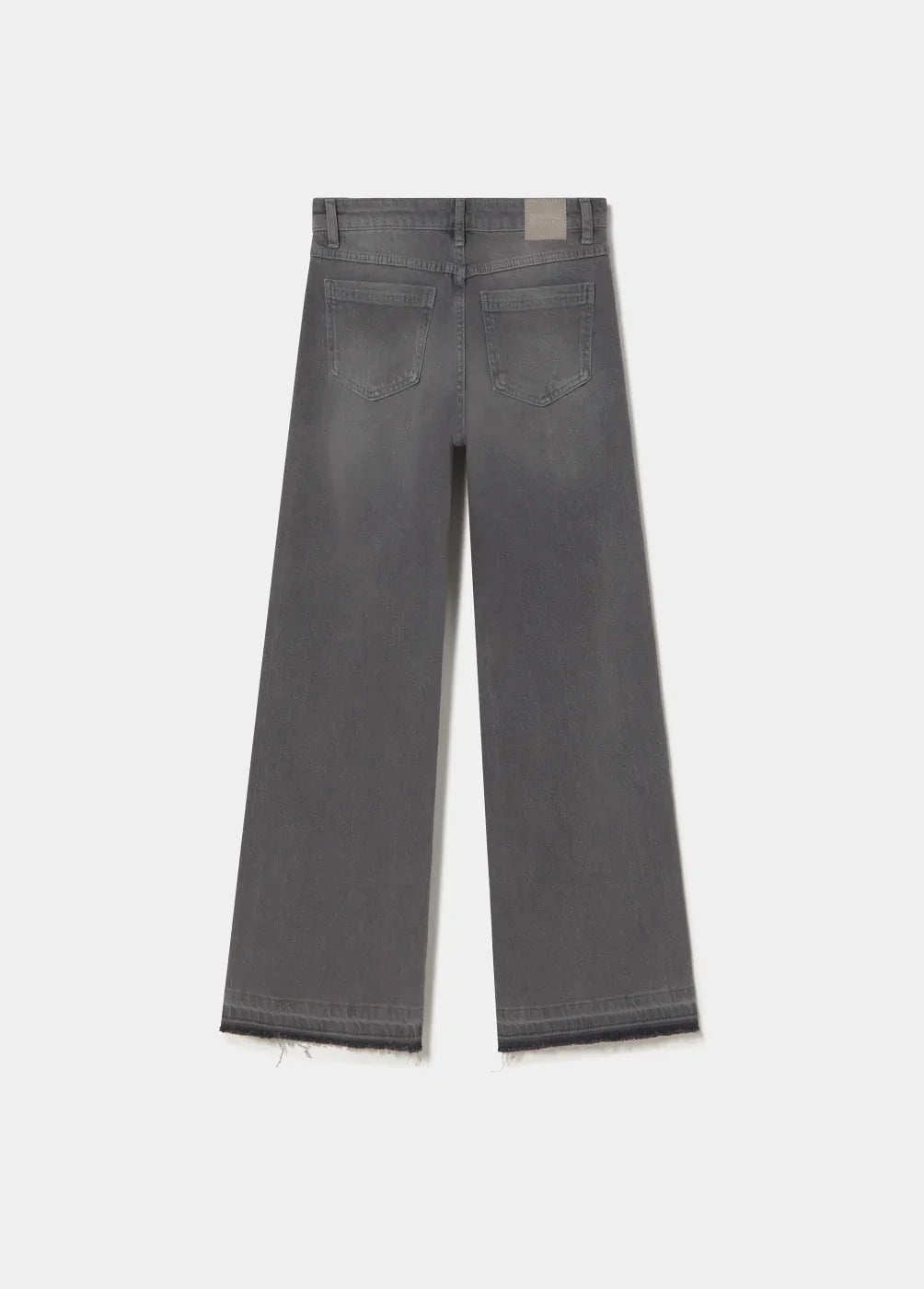 מכנסי ג'ינס רחבים בצבע אפור עם כיסים אחוריים, אופנת CHOZEN, קולקציית מותגים מובילים
