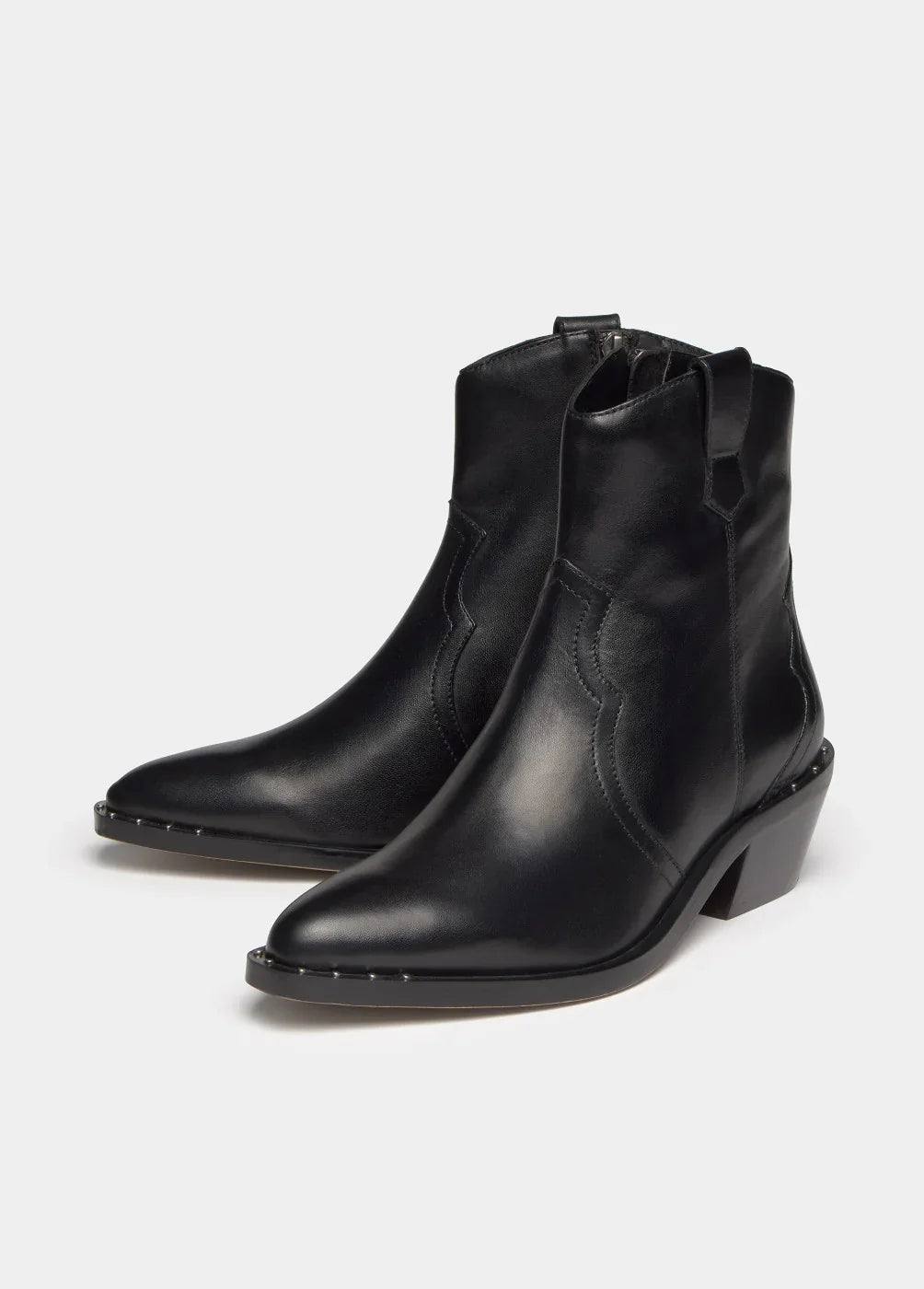 מגפי עור שחורים בצורת בוקרים לנשים, עיצוב מודרני, צ׳וזן CHOZEN