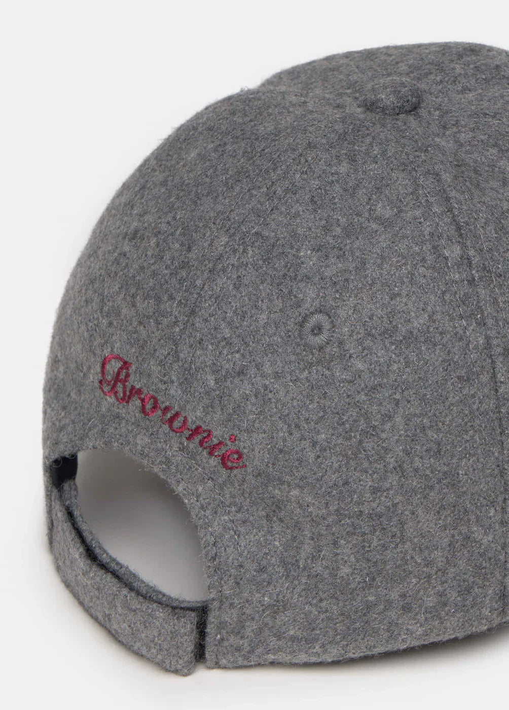 כובע מצמר אפור עם רקמת לוגו Brownie, אופנתי מבית CHOZEN