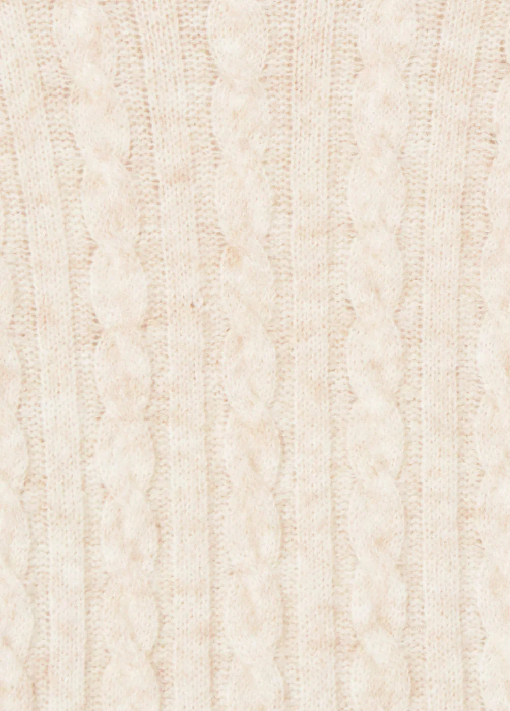 דוגמת סריג קרם עם טקסטורת צמות, אופנת CHOZEN, קבוצת אלפא