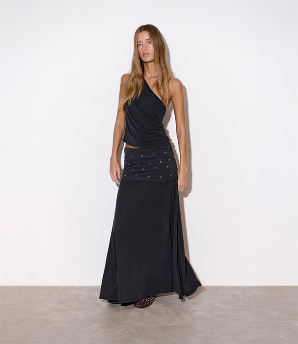 בראוני חצאית מקסי לנשים