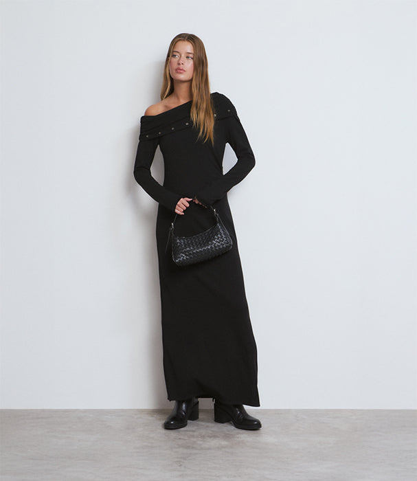 בראוני שמלת מקסי לנשים