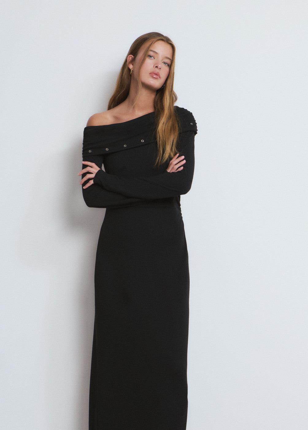 בראוני שמלת מקסי לנשים