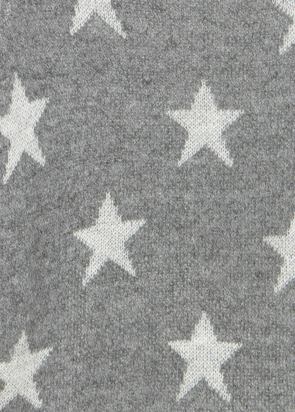 בד אפור עם דוגמת כוכבים לבנים, עיצוב טרנדי של CHOZEN מהמותגים המובילים בארץ