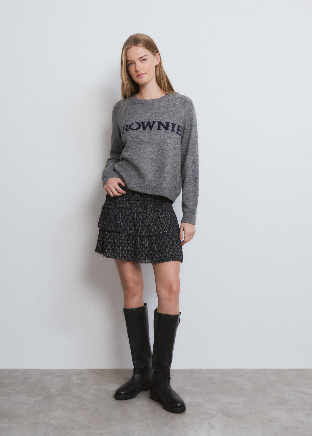 בראוני חצאית מיני לנשים