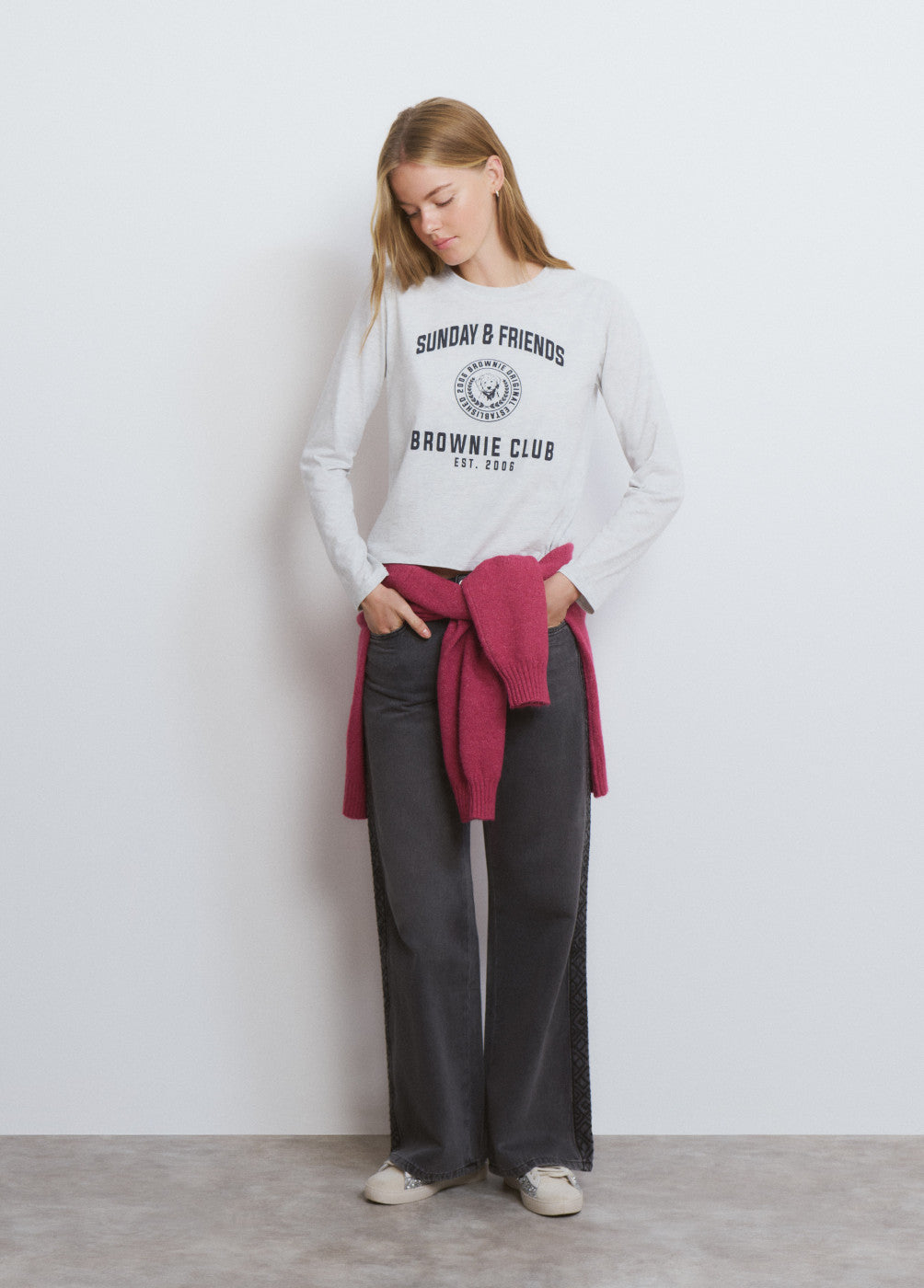 בראוני חולצה ארוכה לנשים