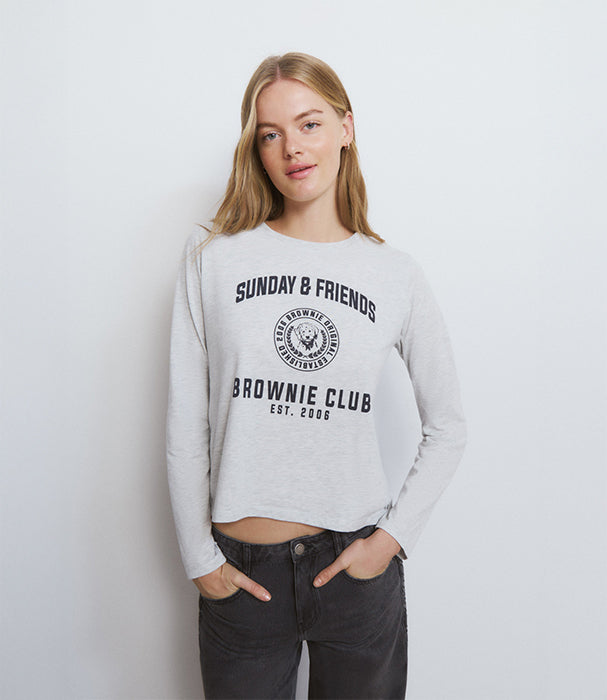 בראוני חולצה ארוכה לנשים