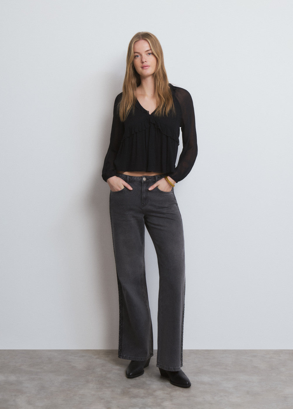 בראוני חולצה ארוכה לנשים