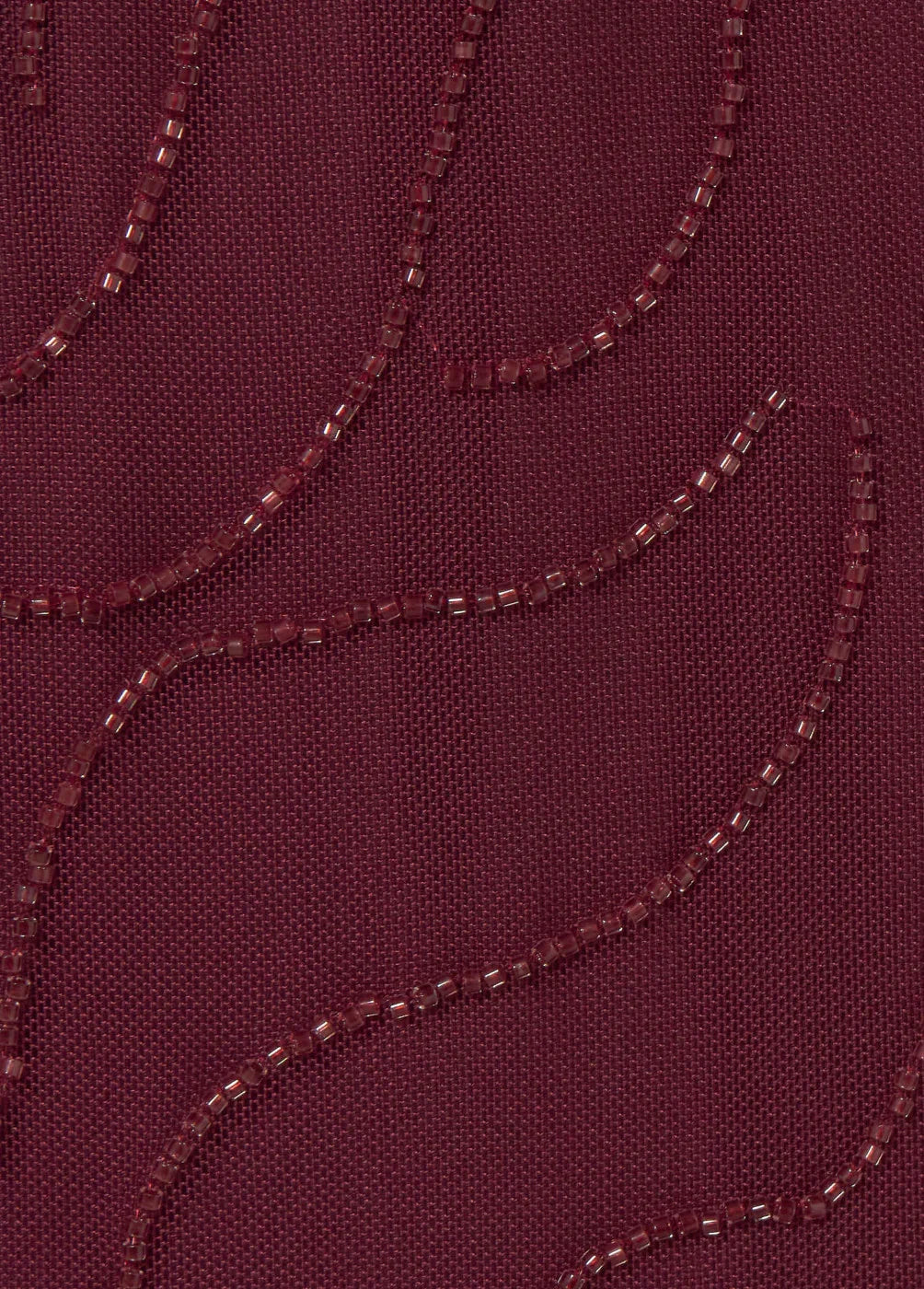 בד בורדו עם חרוזים מעוצבים בתפזורת, דוגמת גלים, קולקציית CHOZEN מבית קבוצת אלפא