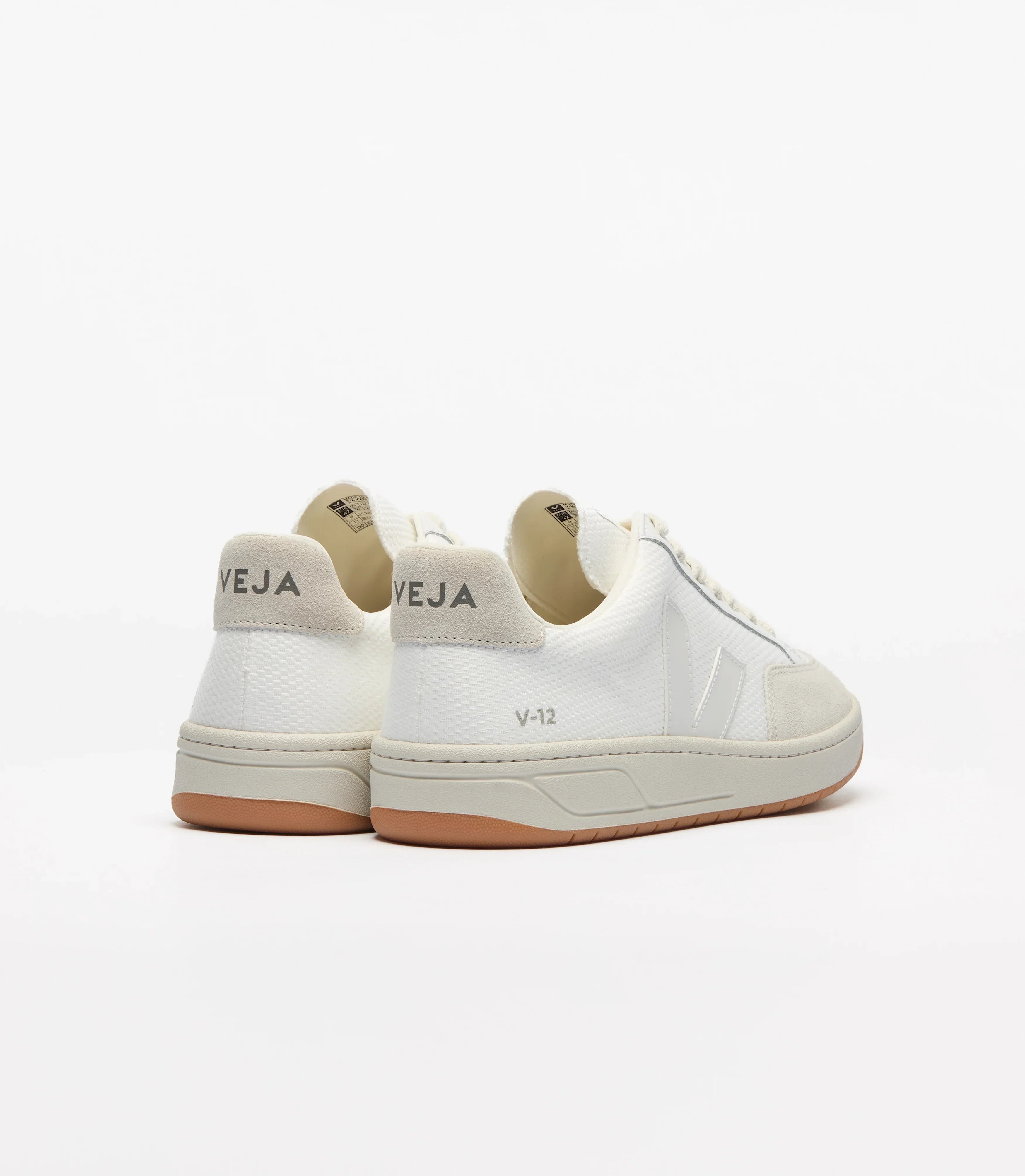 נעלי סניקרס לבנות VEJA V-12 עם סוליה חומה, מותג אופנה עולמי מבית CHOZEN