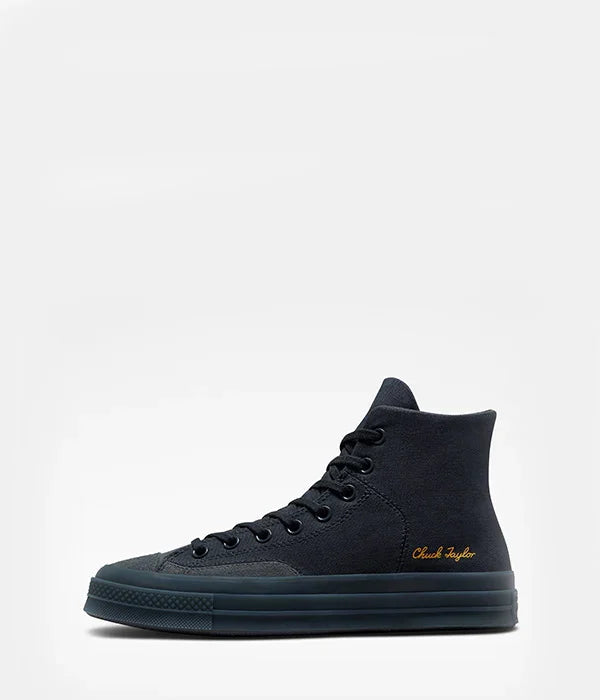 סניקרס גובה שחורות Chuck Taylor בעיצוב קלאסי, נעלי מותג ייבוא רשמי CHOZEN