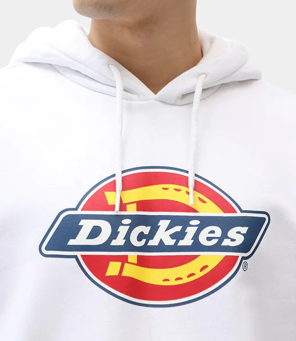 קפוצ'ון לבן של Dickies עם לוגו צבעוני, אופנת רחוב בחנות CHOZEN