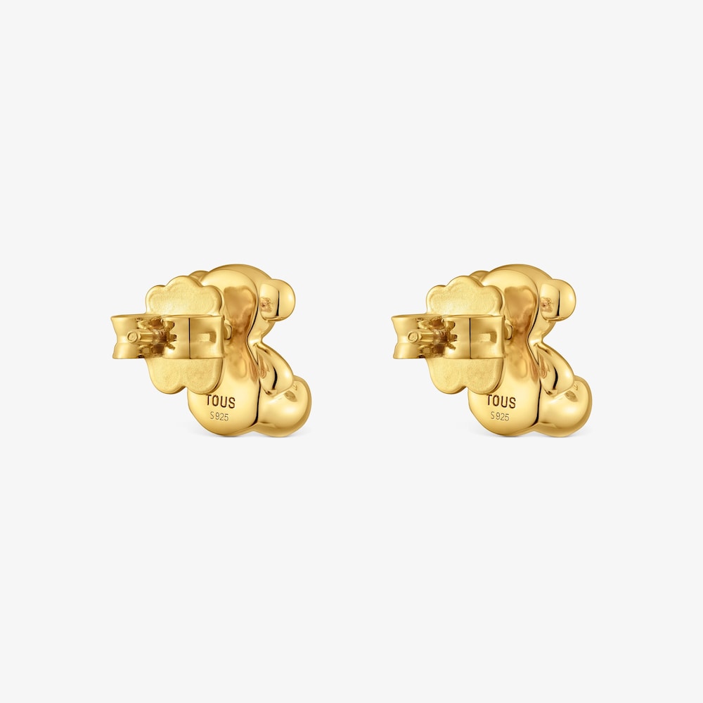 טואוס עגילי דובי Bold Bear מכסף ועליו זהב 18 קראט — תמונה 3 מתוך 6 - CHOZEN