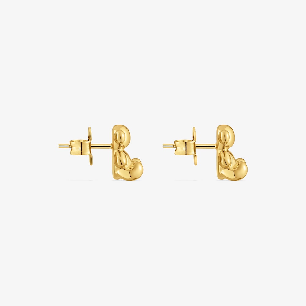 טואוס עגילי דובי Bold Bear מכסף ועליו זהב 18 קראט — תמונה 2 מתוך 6 - CHOZEN