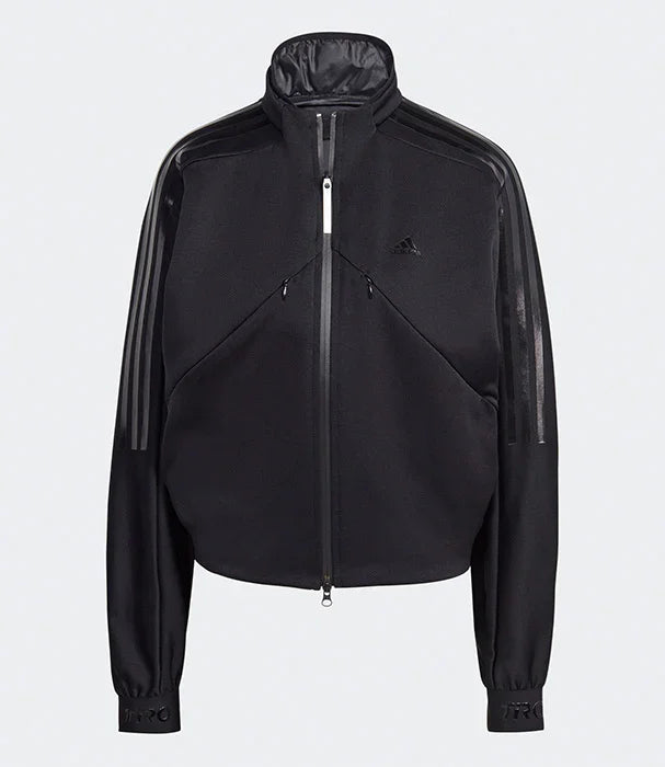 ג'קט ספורט שחור לגבר מבית adidas, רוכסן קדמי, עיצוב מודרני, בלעדי ב-CHOZEN