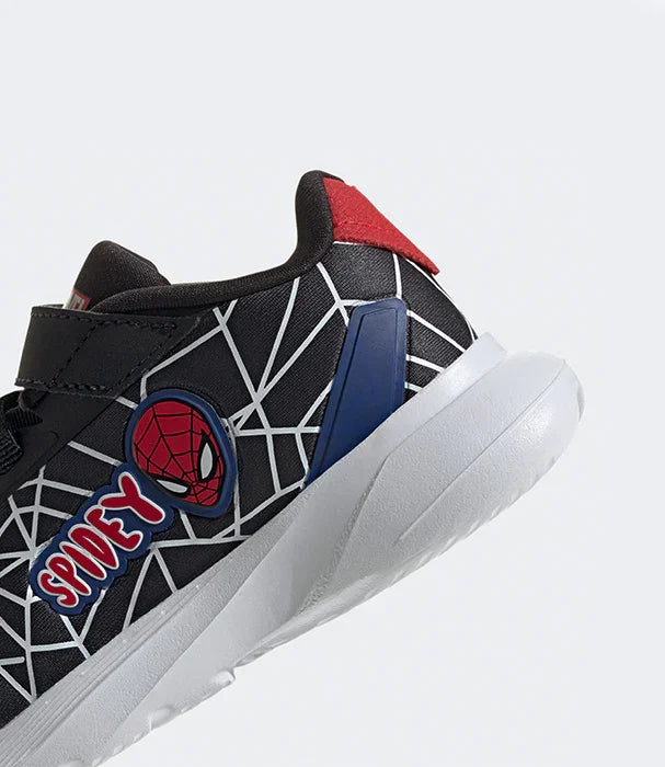 סניקרס ילדים שחורות עם עיצוב קורי עכביש, דמות ספיידרמן ולוגו SPIDEY לחנות CHOZEN