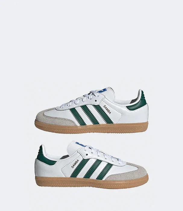 סניקרס אדידס סאמבה לבן ירוק, תצוגת זוג, HOMEPAGE CHOZEN מותג מוביל