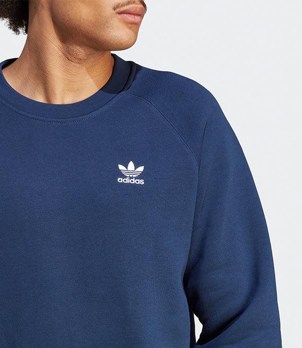 סווטשירט אדידס כחול לגבר, לוגו adidas רקום, אופנת רחוב, קבוצת אלפא CHOZEN