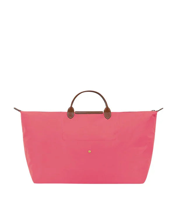 תיק יד ורוד עם ידיות חומות בעיצוב יוקרתי, מותגים מובילים ב-CHOZEN