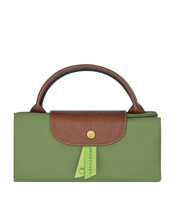 תיק יד ירוק עם ידית חומה של LONGCHAMP, עיצוב קלאסי, ב-CHOZEN מותגים מובילים