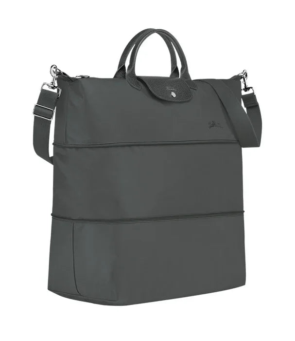 תיק יד ואופניים אפור מעוצב של מותג יוקרה, רצועה נשלפת, נמכר ב-CHOZEN