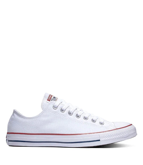 נעל סניקרס קנבס לבנה קלאסית דגם Converse, מוצג בצד, להשיג ב-CHOZEN קבוצת אלפא