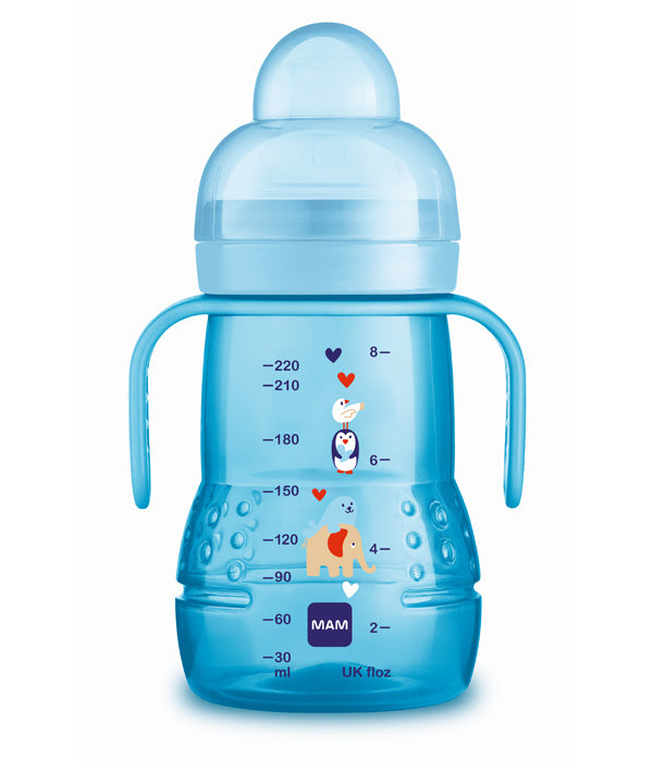 מאמ בקבוק אימון 220 מ"ל עם ידיות