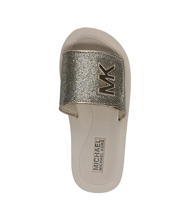 כפכף מעוצב של MICHAEL KORS בצבע זהב, דגם נשים יוקרתי מקולקציית מותגי CHOZEN