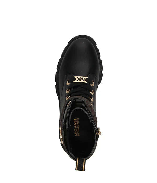 נעל בוט שחורה לאישה מבית MICHAEL KORS, עיצוב אופנתי עם שרוכים, מותגים ב-CHOZEN