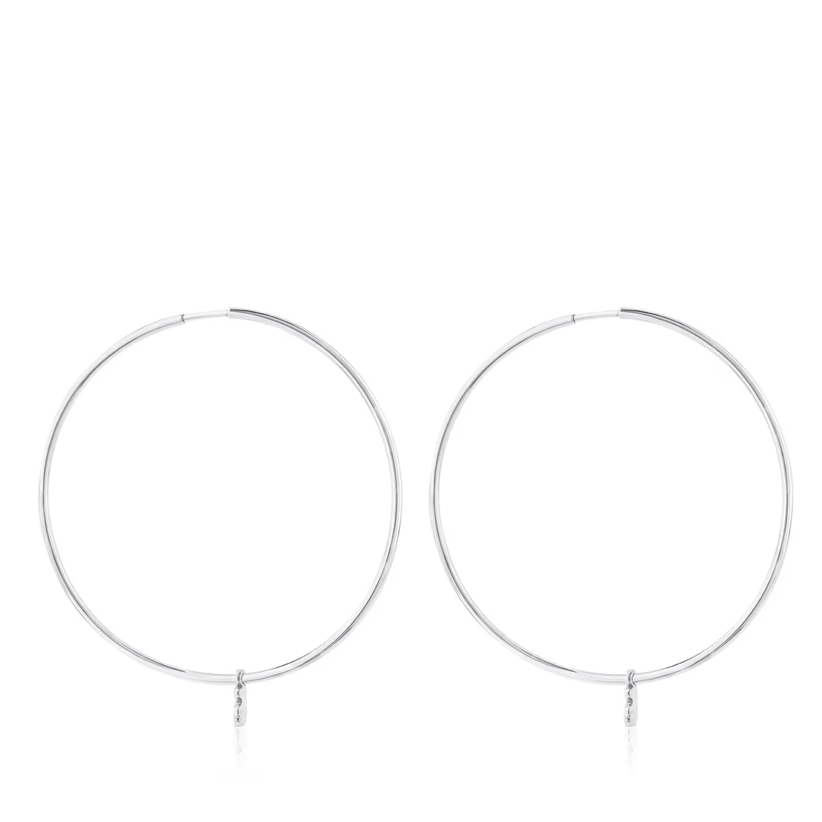 טואוס עגילי חישוק TOUS Bear מכסף