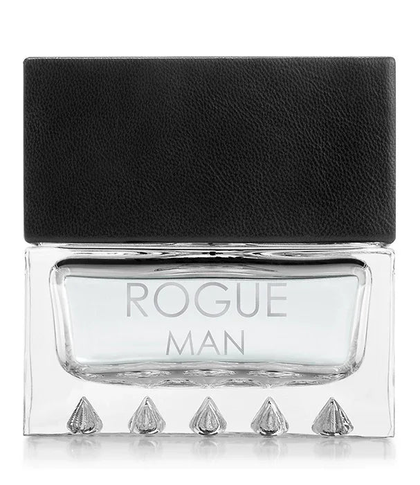 בושם Rogue Man לגבר בבקבוק מרובע עם פקק שחור, מותגי יוקרה ב-CHOZEN