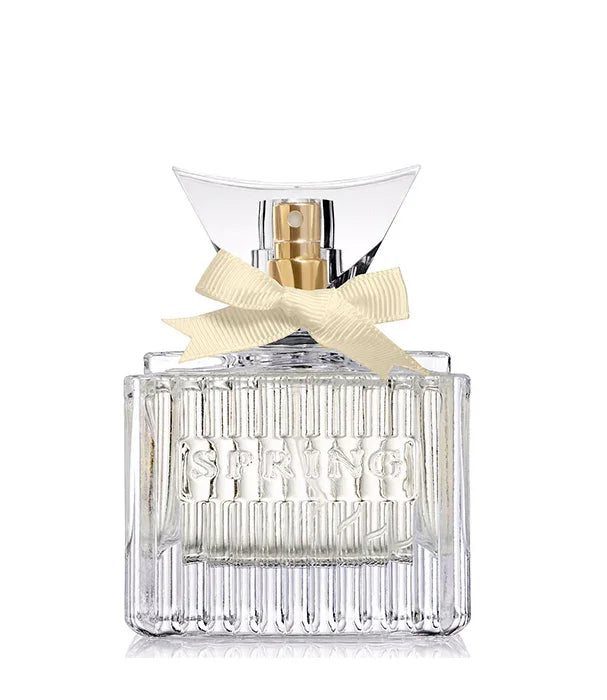 בקבוק בושם SPRING עם פקק כסוף וסרט קישוט, מבית CHOZEN מותגים מובילים