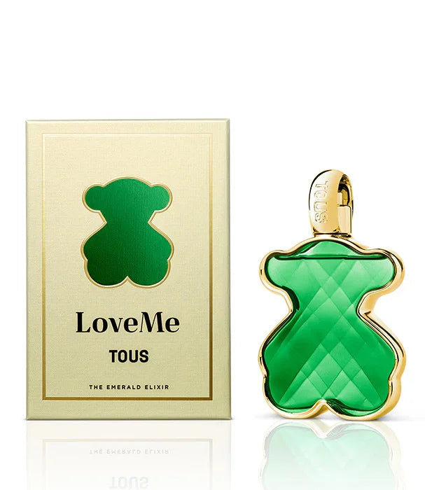 בושם TOUS LoveMe The Emerald Elixir 90 מ"ל, בקבוק ירוק בצורת דובי, אריזה יוקרתית, קבוצת אלפא CHOZEN