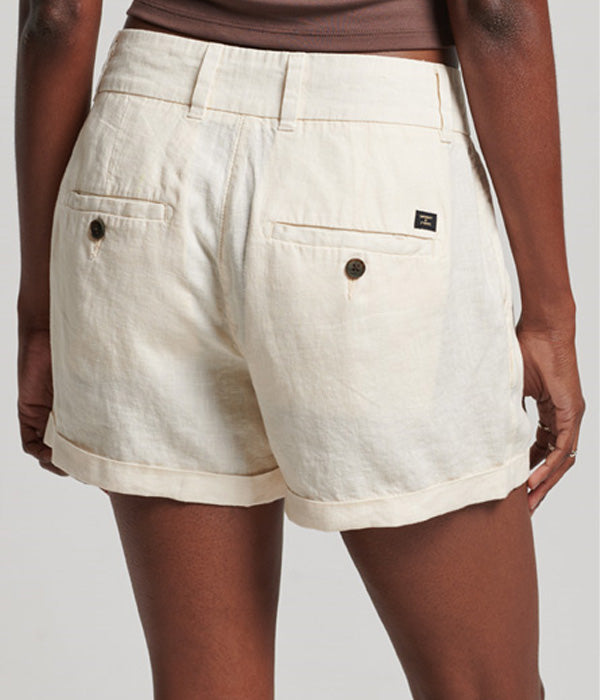 סופרדריי מכנסי פשתן קצרים לנשים