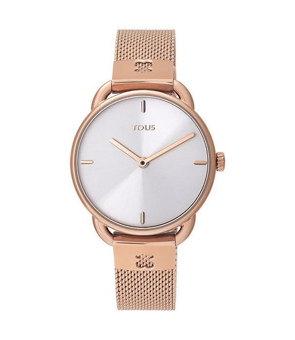 טואוס שעון מש פלדת אל חלד בציפוי ורוד