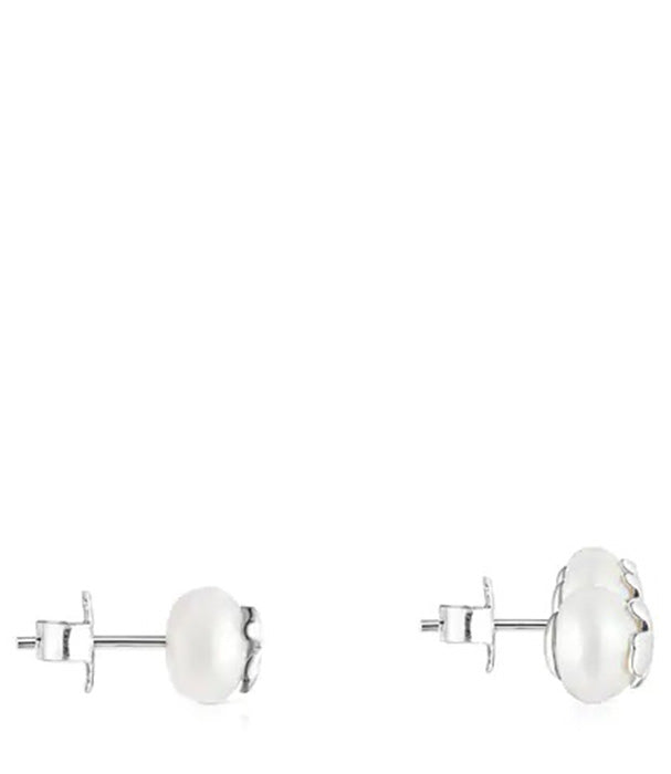 טואוס עגילי פנינה ודובי Icon Pearl מכסף