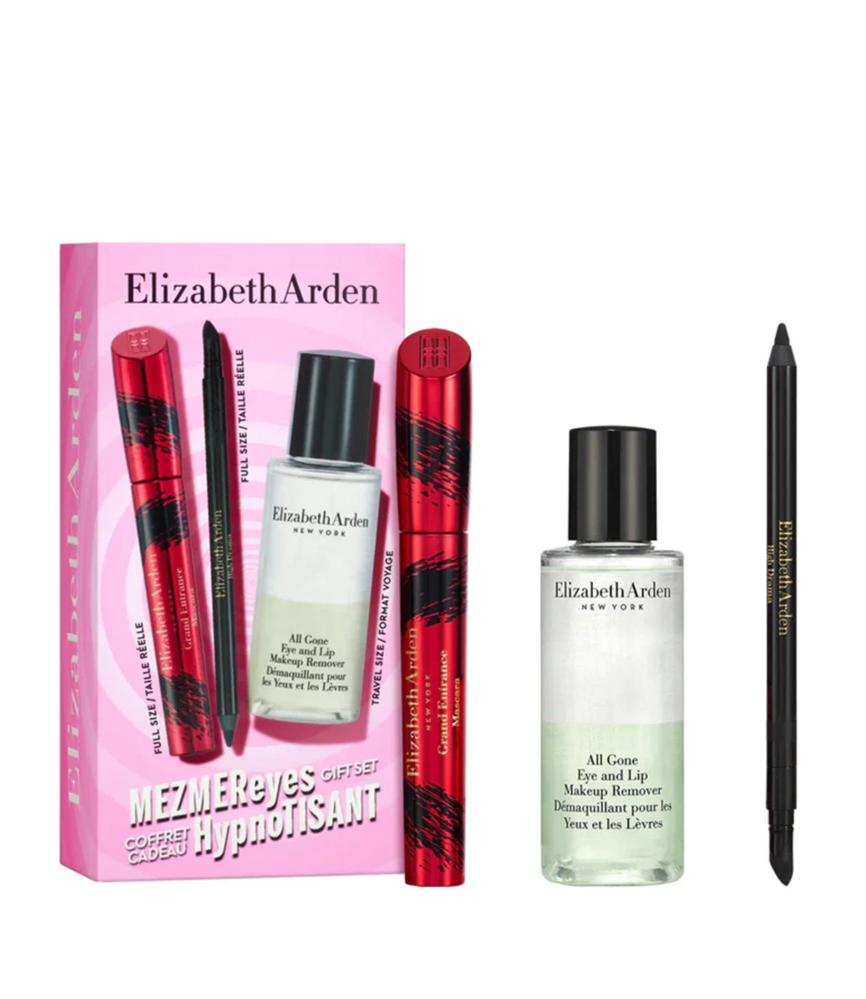 סט מתנה של מוצרי איפור אליזבת ארדן כולל מסקרה, עיפרון עיניים ומסיר איפור