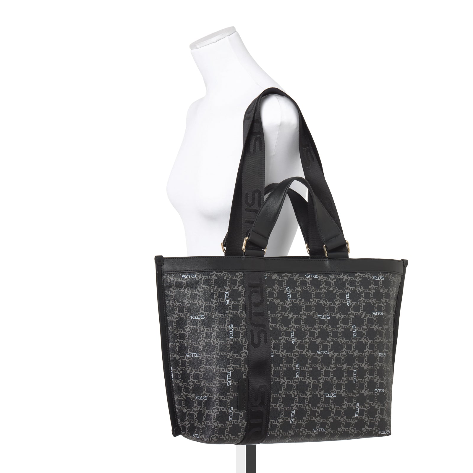 טואוס תיק כתף שחור Logogram