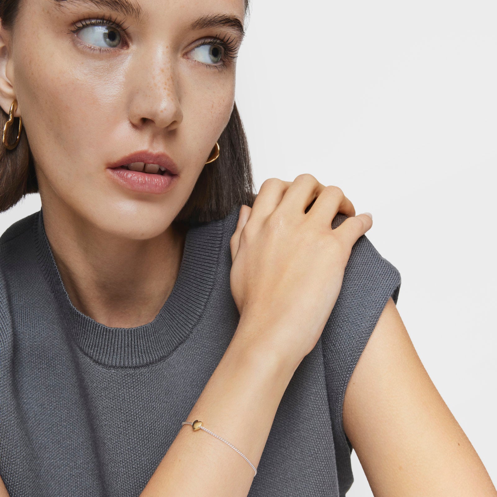 טואוס צמיד עם מוטיב לב My Other Half בשני גוונים