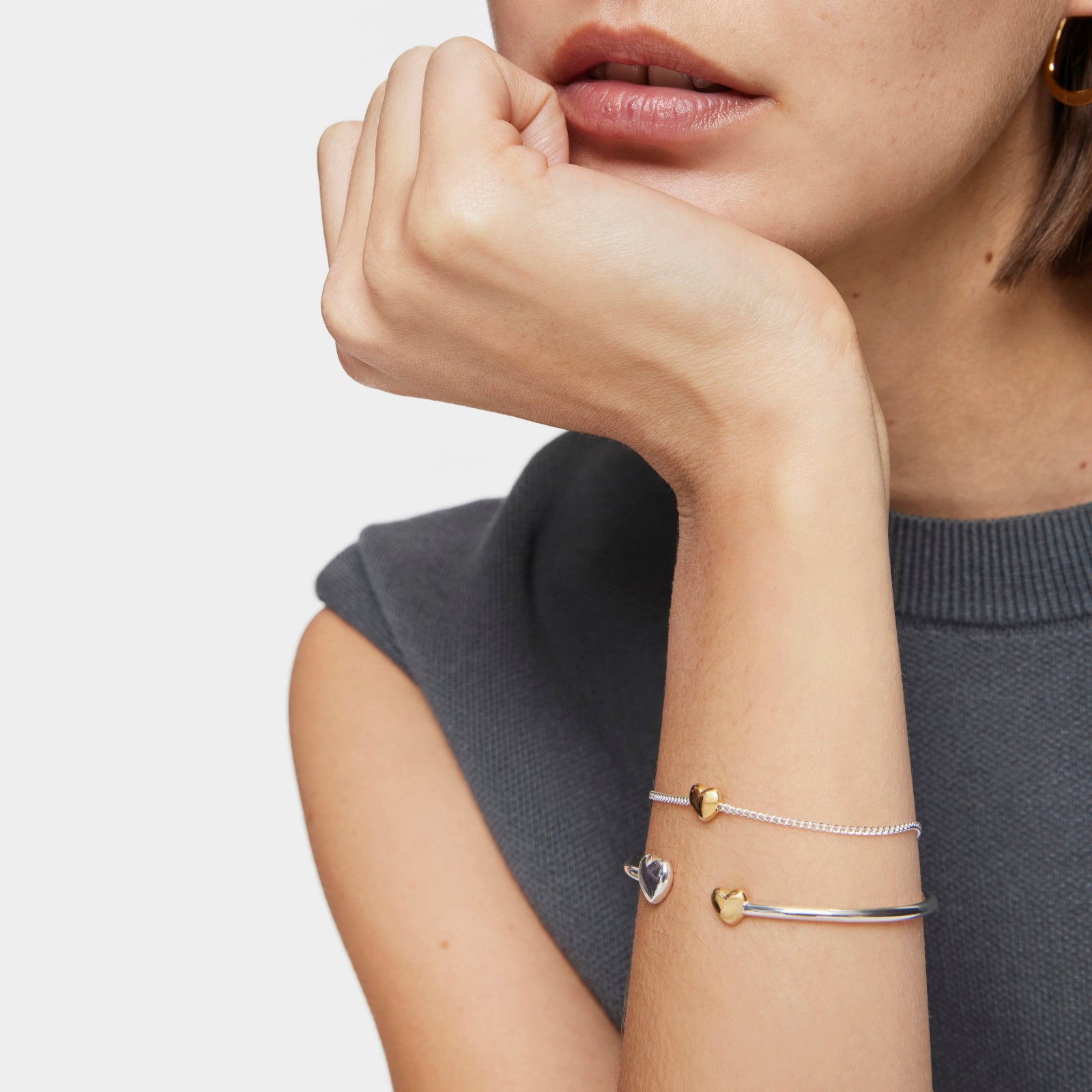 טואוס צמיד עם מוטיב לב My Other Half בשני גוונים