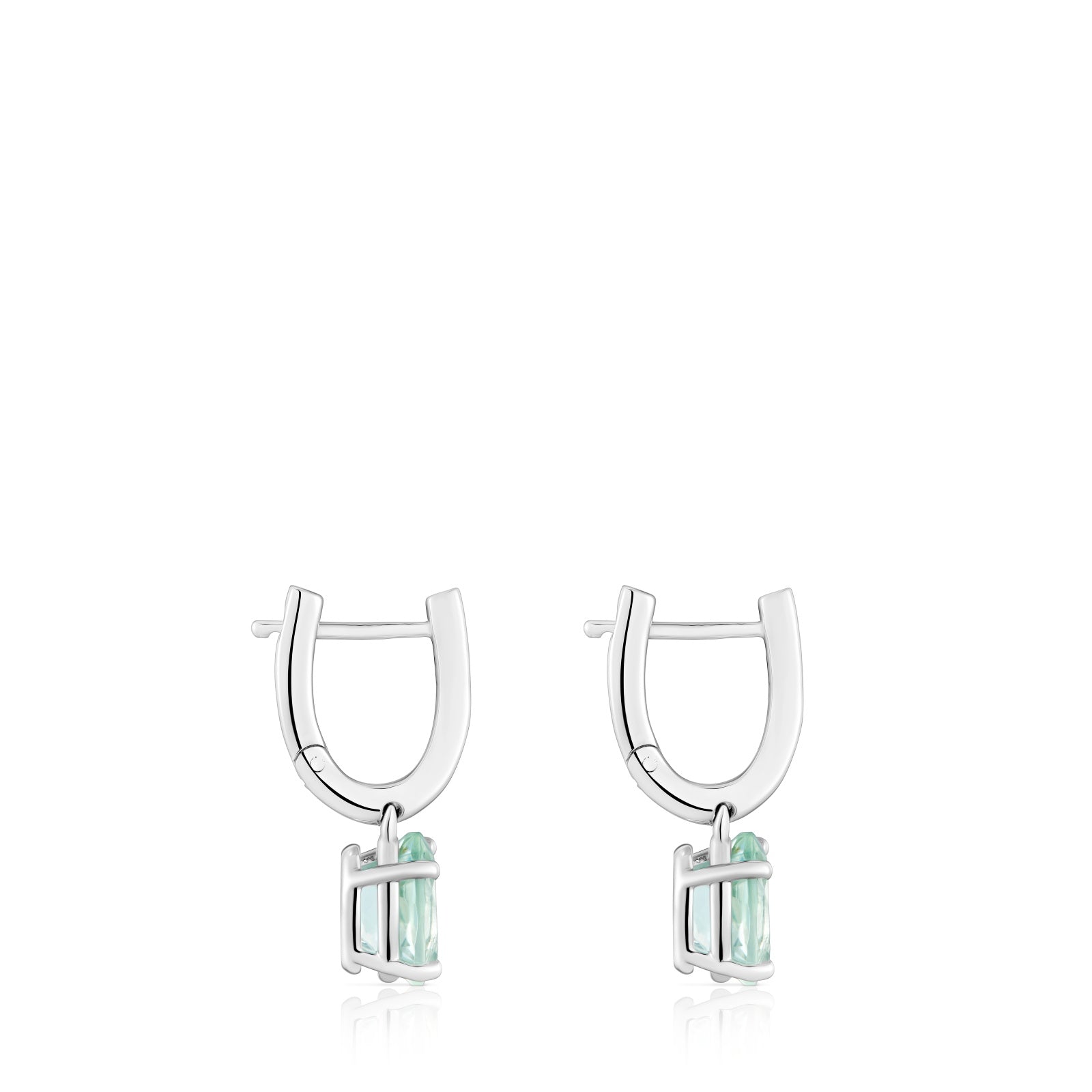 טואוס עגילי חישוק בשילוב אבן חן Basic Colors מכסף