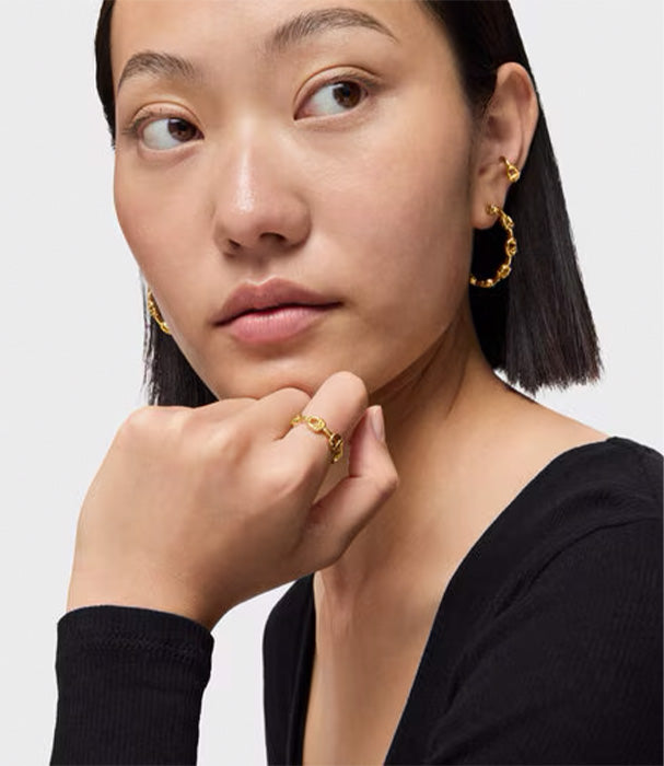 טואוס טבעת Logo‎‏ Manifesto מכסף ועליו זהב 18 קראט