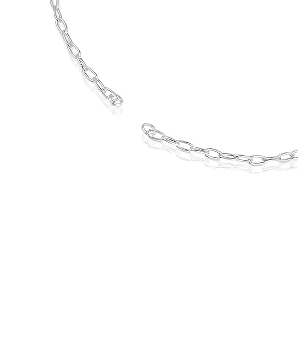 טואוס שרשרת קצרה Hold Oval מכסף